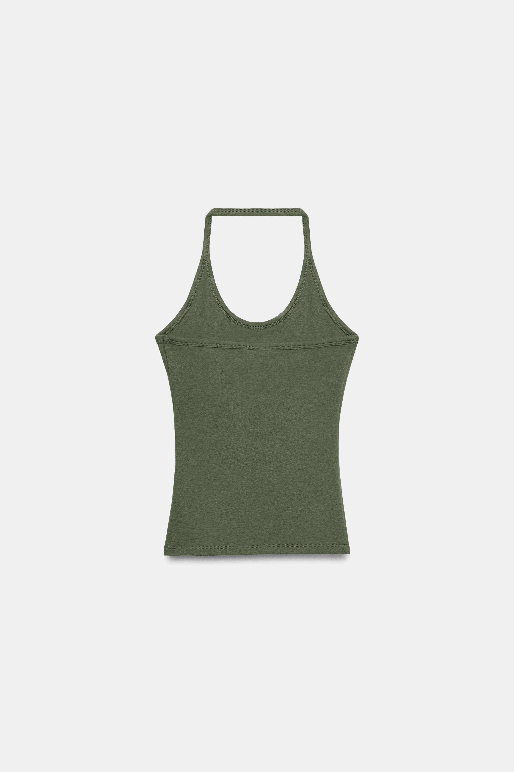 STUDDED HALTER TOP